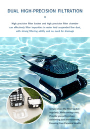 Wall-Climbing Cordless Robotic Pool Cleaner