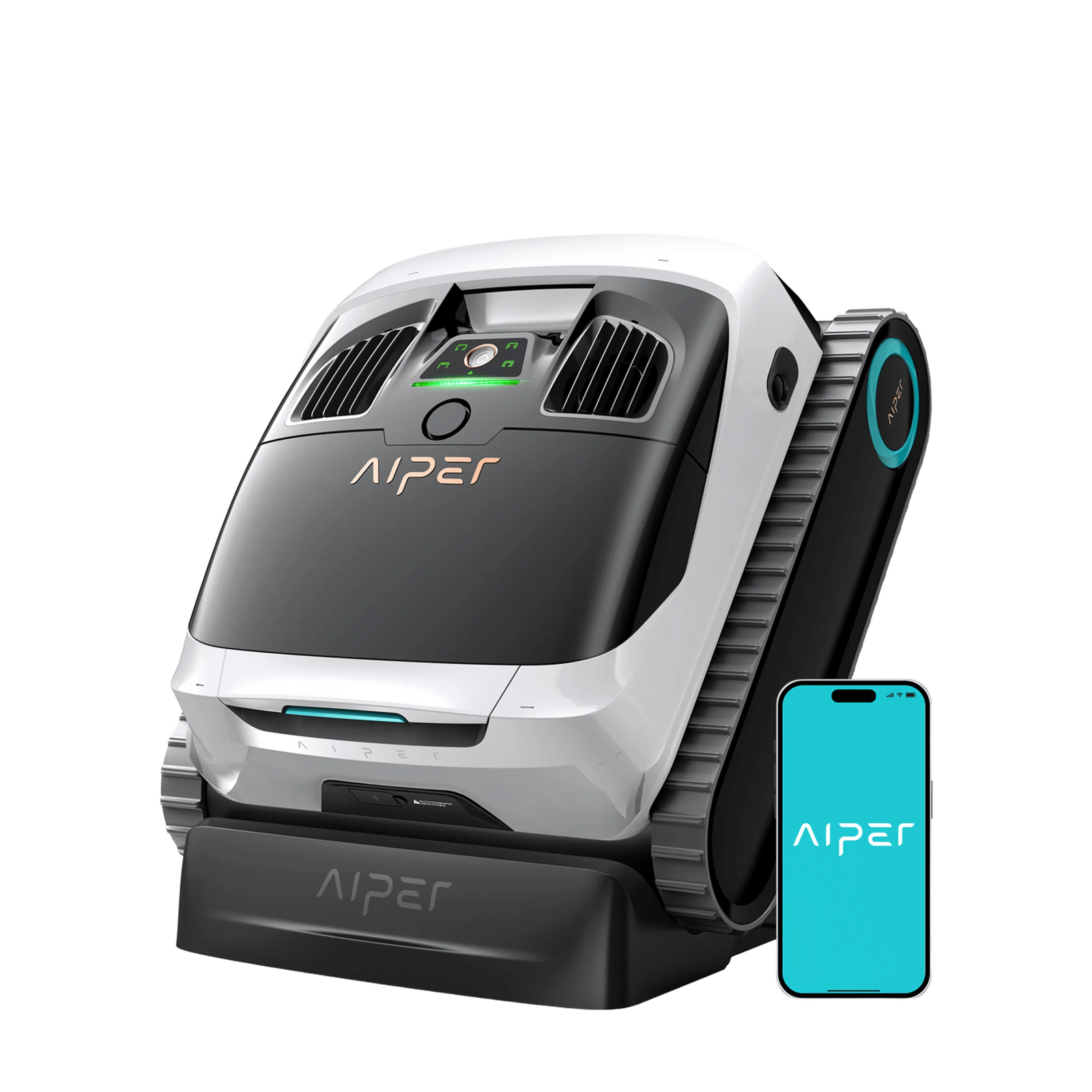 Aiper Scuba X1 cordless robotic pool cleaner with charging dock