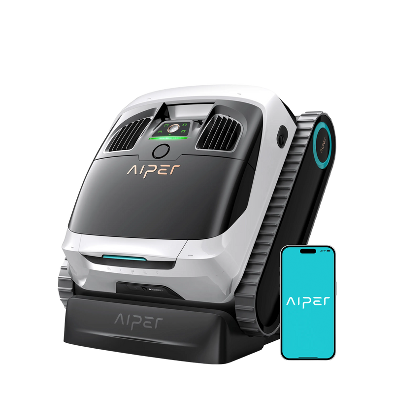 Aiper Scuba X1 cordless robotic pool cleaner with charging dock